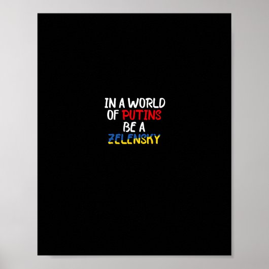 Poster Je suis avec l'Ukraine dans un monde de Poutine, s (Devant)