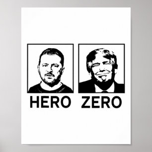 Poster Je suis avec l'Ukraine Héros ukrainien Zéro Zelens