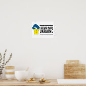 Poster Je Suis Avec L'Ukraine | Poing du drapeau ukrainie (Cuisine)