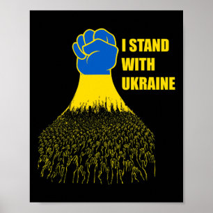 Poster Je suis avec l'Ukraine - Soutenir l'Ukraine - Prie