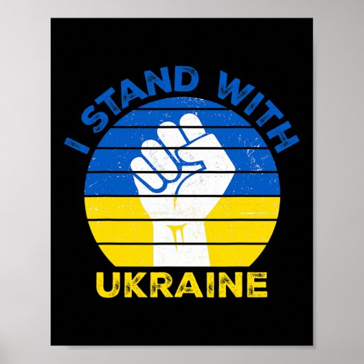 Poster Je suis avec l'Ukraine - Soutenir l'Ukraine - Prie (Devant)