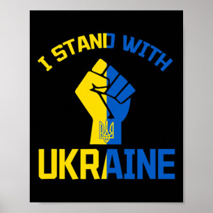Poster Je suis avec l'Ukraine - Soutenir l'Ukraine - Prie