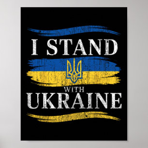 Poster Je suis avec l'Ukraine Soutien patriotique ukraini