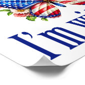 Poster Je suis avec son mignon papillon Kamala Harris (Coin)