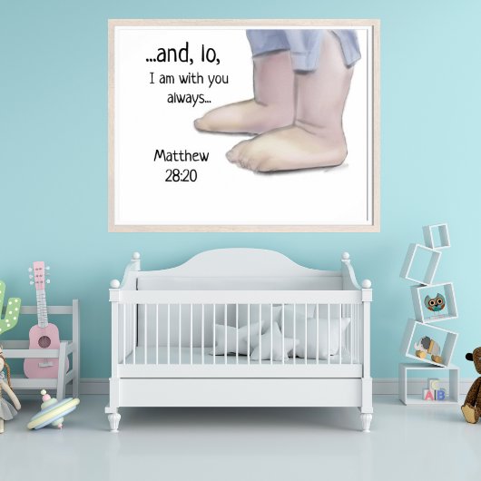 Poster Je Suis Avec Vous Toujours Christian Nursery Art P