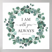 Poster Je Suis Avec Vous Toujours Un Verbe Chrétien Rusti (Devant)
