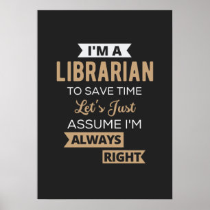 Poster Je suis bibliothécaire