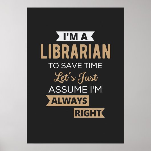 Poster Je suis bibliothécaire (Devant)