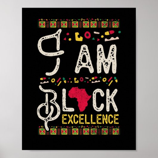 Poster Je suis Black Excellence Black History (Devant)