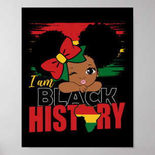 Poster Je Suis Black History Girl Blm Black History Mois 