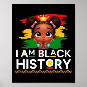 Poster Je Suis Black History Shirt Pour Enfants Girl Blac