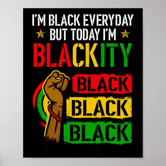 Poster Je suis Blackity Black African American Black Powe (Devant)