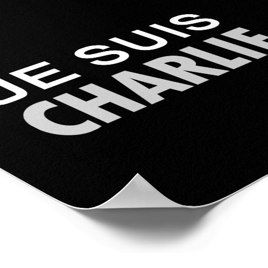 Poster JE SUIS CHARLIE - peuple d'unité nationale (Coin)
