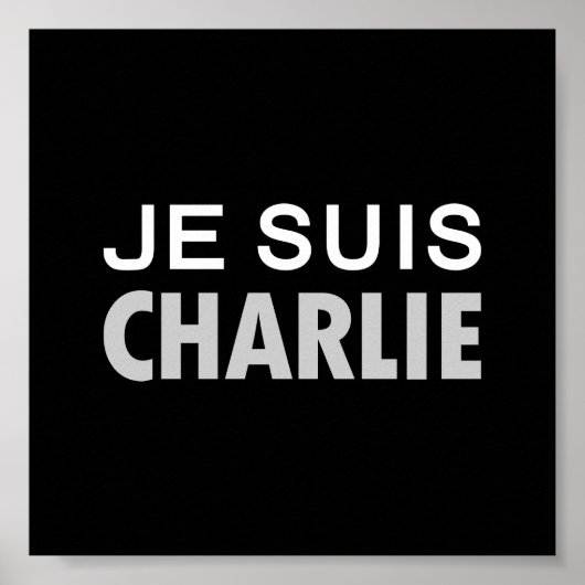 Poster JE SUIS CHARLIE - peuple d'unité nationale (Devant)