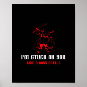 Poster Je suis coincé avec toi Boss Battle Gamer Saint-Va