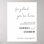 Poster Je suis content que vous soyez ici Mariage minimal (Devant)