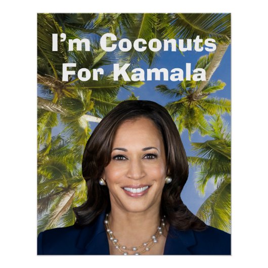 Poster Je suis des noix de coco pour Kamala (Devant)