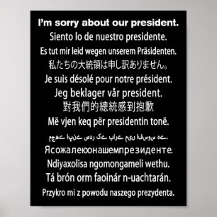 Poster Je Suis Désolé Pour Notre Présidente, Shirt Donald