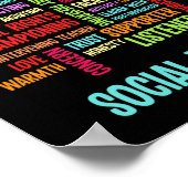 Poster Je Suis Devenu Un Travailleur Social Mot Cloud (Coin)