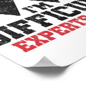 Poster Je suis difficile Experts uniquement Funny Skier H (Coin)