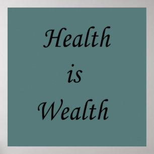 Poster je suis en bonne santé, je suis motivé par la rich