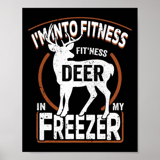 Poster Je suis en forme Deer Freezer Funny Papa Hunter De (Devant)