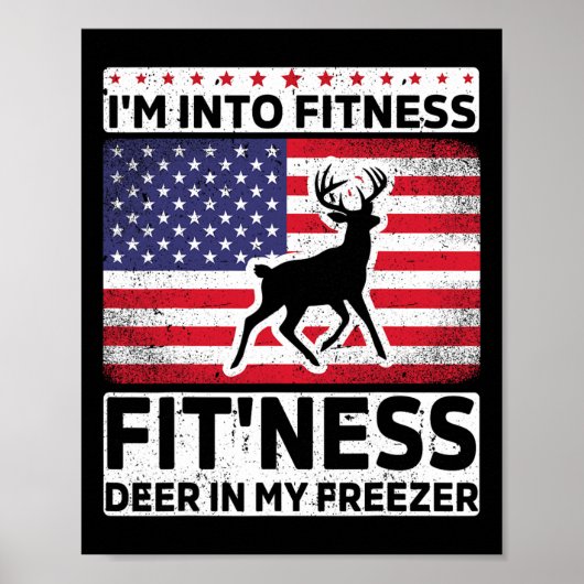 Poster Je suis en forme Deer Freezer Funny Papa Hunter De (Devant)