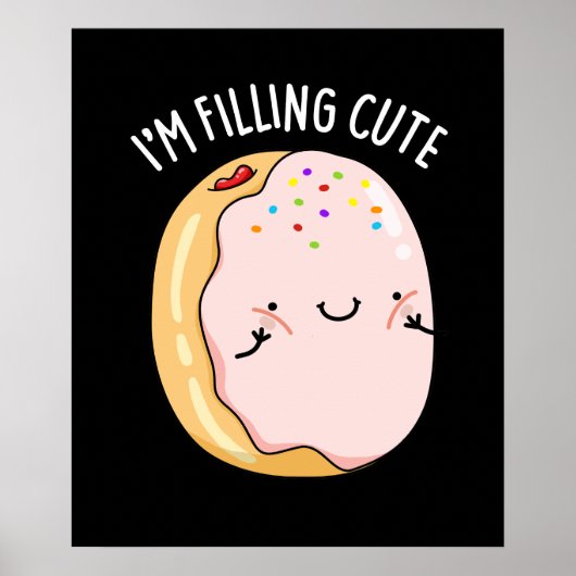 Poster Je suis en train de remplir mignonne Jelly Donut P (Devant)