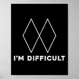 Poster Je suis facile trucs de ski cool pour hommes drôle