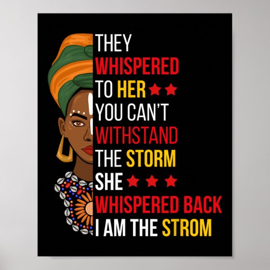 Poster Je Suis Fier De La Tempête Bhm Fier Africain Am (Devant)