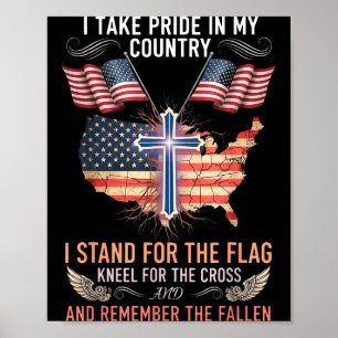 Poster Je suis fier de mon pays, je me tiens debout pour