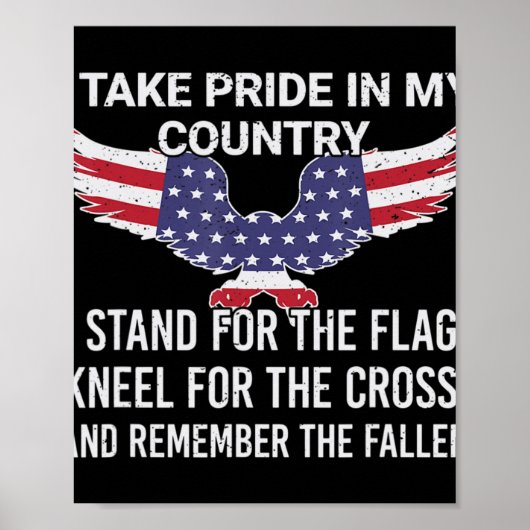 Poster Je suis fier de mon pays Vétérinaire Patriot Ameri (Devant)