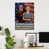 Poster Je suis fier... Mon Mari Veut Que Je Fasse Ma Part (Bureau à domicile)