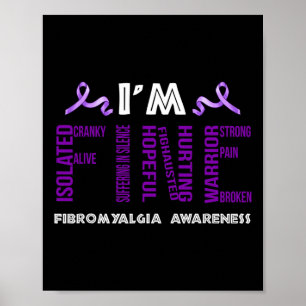 Poster Je suis fin Fibromyalgie Guerrier Fibro Sensibilis