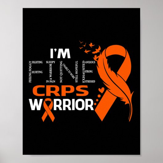 Poster Je suis Fine Crps Warrior Awareness Feather (Devant)