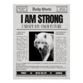 Poster Je suis fort, Citation quotidienne, Affirmation (Devant)