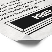 Poster Je suis fort, Citation quotidienne, Affirmation (Coin)