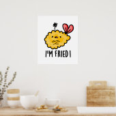 Poster Je suis Fried Funny Tempura Sushi Pun (Cuisine)