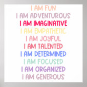 Poster Je suis Fun Affirmation pour les enfants (Devant)