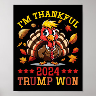 Poster Je suis heureux 2024 Trump a gagné le patriotique 