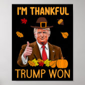 Poster Je suis heureux que Trump ait gagné Thanksgiving T (Devant)