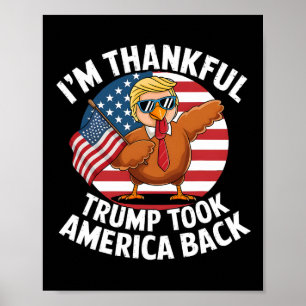 Poster Je suis heureux que Trump ait réussi à ramener l'A