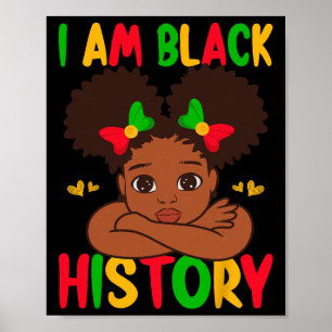 Poster Je Suis Histoire Noire Pour Enfants Garçons Filles