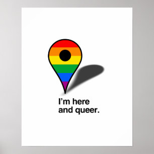 Poster Je suis ici et queer