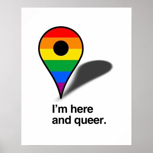 Poster Je suis ici et queer (Devant)