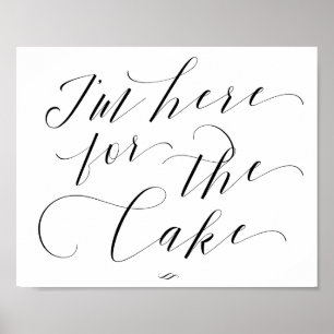 Poster Je suis ici pour le Mariage Processionnel Cake