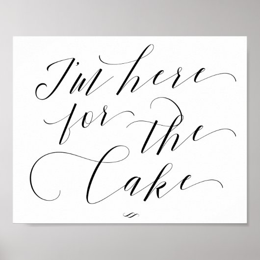Poster Je suis ici pour le Mariage Processionnel Cake (Devant)
