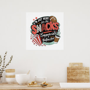 POSTER JE SUIS ICI POUR LES PAUSES DÉJEUNER LES PUBS ET L