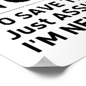 Poster Je suis infirmière pour gagner du temps Supposons (Coin)