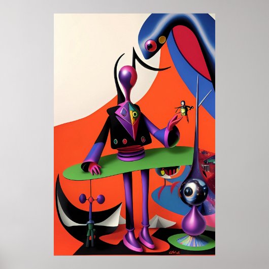 Poster Je Suis Ironie Man Ken Gage Surréalisme (Devant)